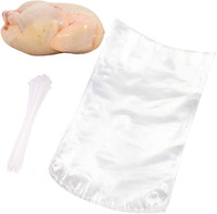 Bolsas Transparentes para Aves de Corral, Resistentes al Agua, Termoencogibles, de Grado Alimenticio, Color Verde
