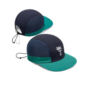 [Recycling-Polyester] 5-Panel-Campingmütze 5-Panel-Outdoor-Camping Baseballmützen Herren leichte Angeln-Sonnenmützen