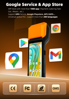 جهاز طرفي H10S محمول باليد لنظام نقاط البيع (POS) يعمل بنظام أندرويد 13/14 مع 4G وNFC وGMS وطابعة وماسح ضوئي لرموز QR للبيع كمسجل نقدي