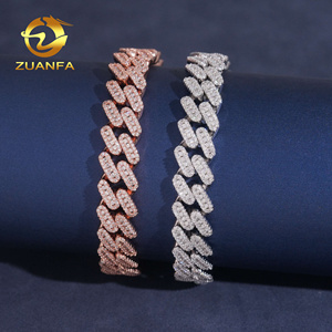 Collar de Joyería Fina de Lujo, Joyería Hip Hop para Hombre y Mujer, Plata de Ley con Diamantes de Moissanita D-VVS, Cadena Cubana de Eslabones de 10 MM - Product Image 2