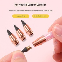 Crayon en plastique high-tech sans coupure, durable à l'infini, avec design mignon en sable mouvant cristallin Instagram, idéal pour le dessin des enfants et des étudiants