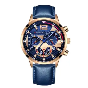 Fashion Mens Watches Luxury Men Sports Quartz Wrist Watch Man Business Casual Leather Watch Best Seller