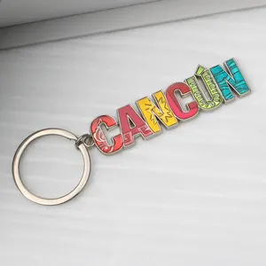 Wholesale Custom 3d Beaded Alphabet Initial Name Letter Key chain German Tourist Souvenir Cancun Keychain