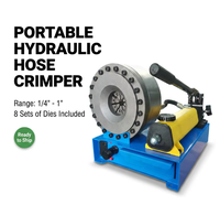 Outil de sertissage hydraulique manuel de haute qualité, de 1/4 à 1 pouce, avec 8 jeux de matrices magnétiques pour l'assemblage de flexibles hydrauliques