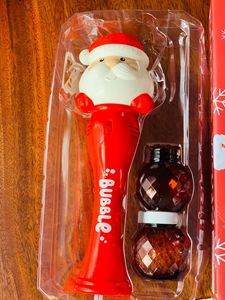 Machine à bulles électrique pour baguette magique de vacances avec lumière et musique Jouets à bulles du Père Noël pour Noël - Product Image 5