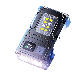 ไฟฉายพกพา LED สำหรับตั้งแคมป์กลางแจ้ง อเนกประสงค์ ชาร์จ USB ได้ ใช้เป็นพวงกุญแจ ปรับซูมได้ ปรับความสว่างได้ พับได้ - Product Image 1