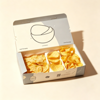 Caja de Papel Kraft Desechable y Reciclable para Alimentos, Contenedor Personalizado para el Super Bowl, para Snacks, Pollo Frito, Papas Fritas, Comida Rápida