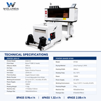 Machine à secouer la poudre numérique DTF de petite taille et économique 30cm XP600 I3200, presse à chaud, idéale pour la production à petite échelle