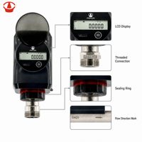Compteur d'eau intelligent IP68 avec contrôle de vanne, ultrasonique DN15-DN25 R1000 LoRaWAN NB-IoT 4G Cat.1, lecture à distance pour les services publics de l'eau