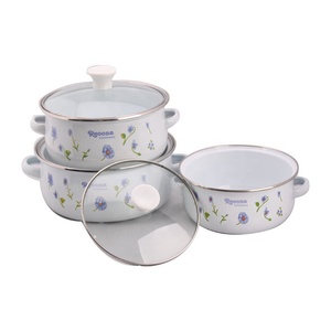 Grande Vente – Batterie de Cuisine REOONA 671D <span class=keywords><strong>en</strong></span> <span class=keywords><strong>Fonte</strong></span> Émaillée, Casseroles Émaillées pour le Marché Africain - Product Image 5