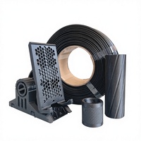 Matériau d'impression 3D PETG noir de couleur unie, renforcé de fibres de carbone, haute résistance aux chocs et haute ténacité