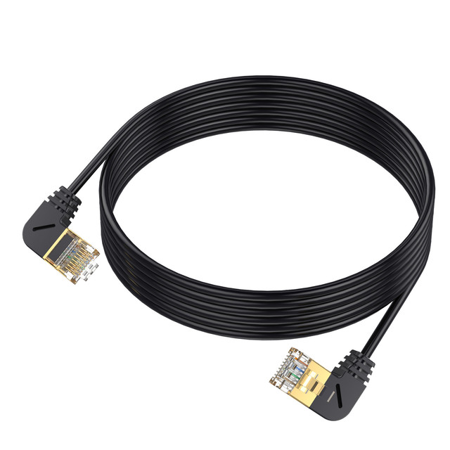 2M Elbow Cat8 Ethernet Cable 40Gbps High Speed SSTP UTP Network Cable Cat8 Lan Cable for Router Pc Ps4 Tv Laptop RJ45 Cord