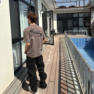 T-<span class=keywords><strong>shirt</strong></span> à manches courtes Travis M&Co. T-<span class=keywords><strong>shirt</strong></span> en coton délavé Little Yellow Duck Cactus Lightning Rap Tour TS Co-branded Couple Hip-hop <span class=keywords><strong>Scott</strong></span> - Product Image 3