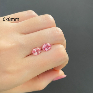 พลอยแซฟไฟร์สีพาดพารัดชาทรงรีที่เพาะเลี้ยงในห้องปฏิบัติการ, พลอยแซฟไฟร์สีซันไรส์ที่สร้างขึ้นในห้องปฏิบัติการสำหรับการฝังเครื่องประดับแบบกำหนดเอง - Product Image 5