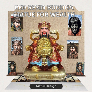Estatua <span class=keywords><strong>de</strong></span> Buda <span class=keywords><strong>de</strong></span> Resina al por Mayor, Yuanbao Rojo, Dios <span class=keywords><strong>de</strong></span> la Fortuna que Invita a la Riqueza para <span class=keywords><strong>el</strong></span> Adoración - Product Image 3