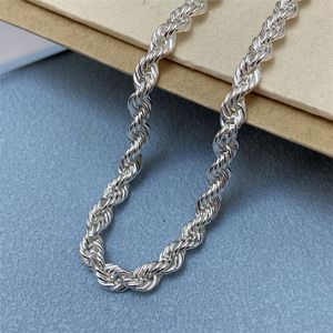 새로운 인기 2MM-<span class=keywords><strong>4MM</strong></span> 로프 링크 체인 힙합 스타일 925 실버 목걸이 <span class=keywords><strong>22</strong></span> 인치 로프 링크 체인 남성/여성용 - Product Image 4