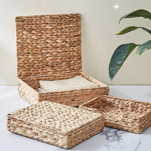 Prix bon marché tressé à la main Jacinthe d'eau boîte unité de stockage boîtes de conteneur pour les magasins de détail et de gros - Product Image 6