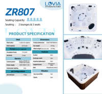 LOVIA Spa de haute qualité, jacuzzi extérieur écoénergétique, grande baignoire à remous, hydrothérapie, bain à remous pour 5 personnes, provenant de Chine