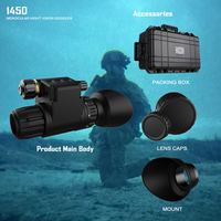 QVS1450 FOV50 FOM2200+ GEN 3 Lunettes de vision nocturne à tube intensificateur d'image OEM ODM 6 niveaux de luminosité Portée de 1500 m Indice de protection IP67