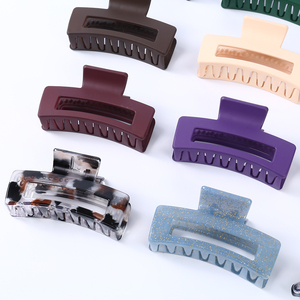 กิ๊บหนีบ<span class=keywords><strong>ผม</strong></span>พลาสติก ABS+TPR <span class=keywords><strong>ทรง</strong></span>สี่เหลี่ยมผืนผ้า แฟชั่น กันลื่น สีไล่ระดับ ขนาดใหญ่ 4 นิ้ว แบบด้าน จับผมแน่น - Product Image 6