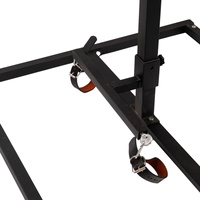 Dropshipping Handschellen-Ausrüstung Stehender Kreuzstrafständer Verstellbare Fesselhalterung SM Sexy Spaß Schwarzes Carbon-Bondage-Zubehör