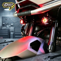 Phare avant LED pour moto 60W, double couleur, style avion, avec fonction d'éclairage d'avertissement