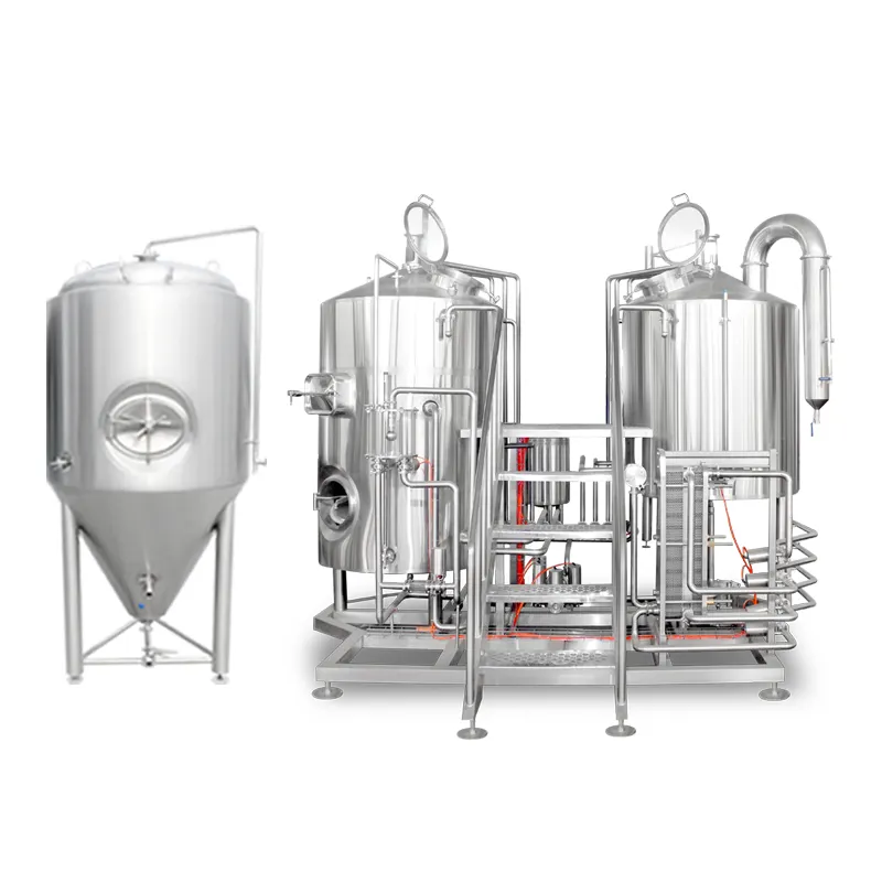 300l 500L 5BBL1000l หัตถกรรมอุปกรณ์โรงเบียร์ระบบการผลิตเครื่องทำความร้อนไฟฟ้าโครงการต้มเบียร์