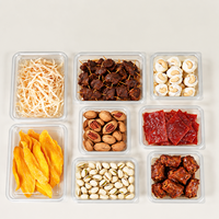 Conteneur en plastique PET empilable, multi-tailles, transparent, pour fruits frais, en-cas, bonbons, boulangerie, emballage et vente au détail