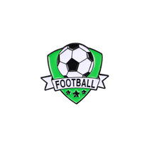 Meistverkaufter Maßgefertigter Fußball-Emaille-Anstecker Sportteam-Abzeichen Brosche für Fans Sammlung und Geschenk