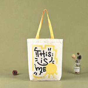 Design Custom <b>Large</b> Canvas Tote Bag with Pocket and Zipper Custom <b>Printed</b> Logo and Own Design for Supermarket Use - Product Image 4