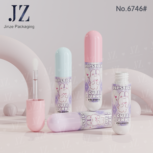 <span class=keywords><strong>Tube</strong></span> à gloss transparent en <span class=keywords><strong>plastique</strong></span> Jinze AS, 6 ml, <span class=keywords><strong>bouchon</strong></span> rond avec applicateur épais, emballage pour gloss à lèvres - Product Image 2