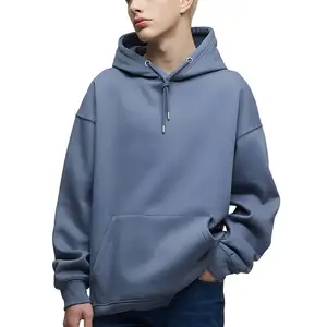 Peso pesado personalizado plus size casual algodão tecido hoodies homens grossa streetwear velo pullover hoodies & camisola