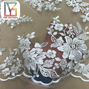 Thiết Kế Mới Hoa Thêu Lưới Sequin Ren Vải Đám Cưới Sang Trọng Phụ Nữ Sequins <span class=keywords><strong>Net</strong></span> Tulle Ren Vải Cho Buổi Tối Dresses - Product Image 2