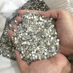 WHATSTONE acepta el embalaje de logotipo personalizado, diamantes de imitación de cristal sin Hotfix redondos con reverso plano para decoración de uñas - Product Image 1