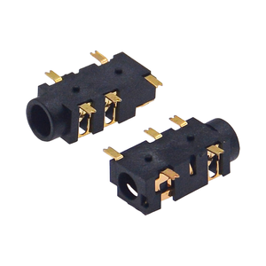 Conector Hembra Vertical PJ-327A de 3.5mm para Audio Estéreo, Montaje SMT de 5 Pines, Contactos Chapados en Oro - Product Image 2