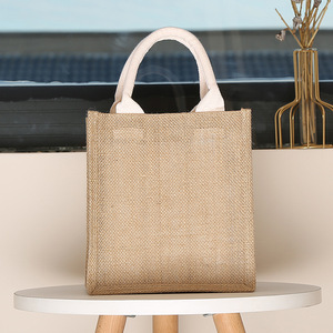 Manufacture Customized Logo Eco-Friendly <strong>Jute</strong> <strong>Bag</strong> Custom Coated Linen <strong>Jute</strong> <strong>Tote</strong> <strong>Bags</strong> Burlap - Product Image 6