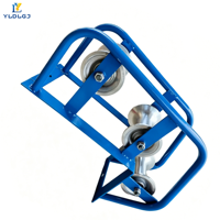 Rouleau de guidage industriel triple en aluminium YILI, poulie d'entrée robuste pour outil professionnel de tirage de câbles de télécommunications souterrains