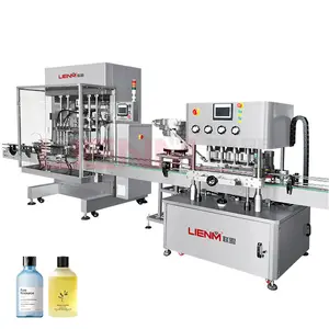 Industrie Hoge Viscositeit Pneumatische Zuiger Vulmachine Vloeibare Zeep Shampoo Flesvulling Capping Machine Rol Machine Olie