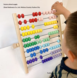 Herramientas de Educación Temprana Montessori, Juguetes Educativos de Madera para Niños, Ábaco Vertical Colorido de 10 Ranuras para Cálculo Matemático, Edades 0-3 - Product Image 4