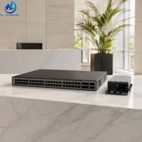 Conmutador de Red Gigabit Ethernet Administrado de 48 Puertos 5735S-L48T4S-MA con 4 Puertos de Enlace Ascendente SFP 4xGE, Unidad de Montaje en Rack para Empresas