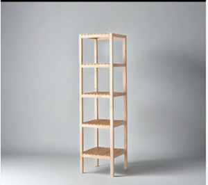 Swedish Brand High-quality Solid <strong>Wood</strong> Birch Storage <strong>Shelf</strong> Modern Design 5 <strong>Shelves</strong> Outdoor &amp; Hotel Use - Product Image 1
