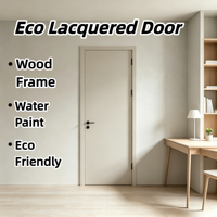 Porte en placage massif laqué, résistante à l'humidité, avec fermeture magnétique silencieuse, pour hôtel, chambre d'hôtes, construction commerciale