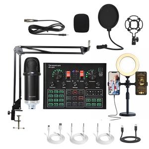 Microphone professionnel V9XPro exclusif transfrontalier ordinateur de bureau carte son support sans fil antibruit pour le direct - Product Image 4