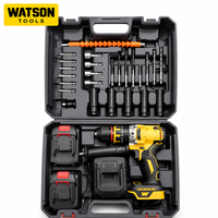 Kit de perceuse électrique sans fil en gros, 21V, avec batterie au lithium et accessoires pour le travail du bois et les réparations domestiques