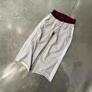 Cầu Vồng Phun Nhanh Chóng Tùy Biến Nhà Sản Xuất Thể Thao Giản Dị Bên Sọc Quần Hai Lớp Eo Rộng Chân Mồ hôi Cho Nam Giới - Product Image 3