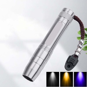 Siêu sáng ba màu (Trắng/Tím/UV) nguồn ánh sáng thép không gỉ đồ trang sức kiểm tra đèn pin cho đá quý thử nghiệm và tự làm - Product Image 1