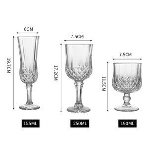 Rétro Diamant Forme Cristal Clair Verrerie Flûtes Gobelets Verres À Vin Blanc Verre À Vin Tasse pour Vin Rouge Champagne Brandy Shot - Product Image 2