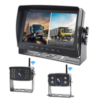 Caméra de recul sans fil avec moniteur DVR 7 pouces à quatre écrans pour remorque et camion, signal numérique HD 1080P, système de caméra de recul sans fil