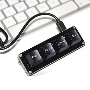 Tastiera USB Cablata con 4 Tasti di Scelta Rapida, Copia Incolla Tutto, Taglia, Mini Tastiera Meccanica Bianca e Nera, Nessun Driver Richiesto - Product Image 6
