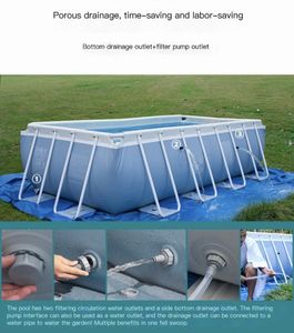 <span class=keywords><strong>Piscina</strong></span> Elevada Rectangular Bestway 56670 Power Steel de Acero, 4.88 m x <span class=keywords><strong>2.44</strong></span> m x 1.22 m, de Alta Calidad para Familias - Product Image 5